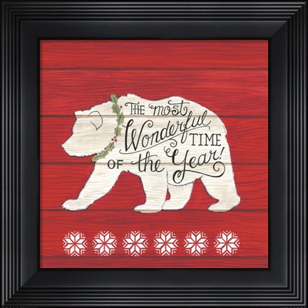 Framed Most Wonderful Time Bear Print