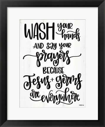 Framed Jesus &amp; Germs Print