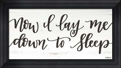 Framed Now I Lay Me Down to Sleep Print