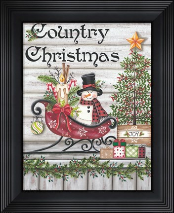 Framed Country Christmas Print