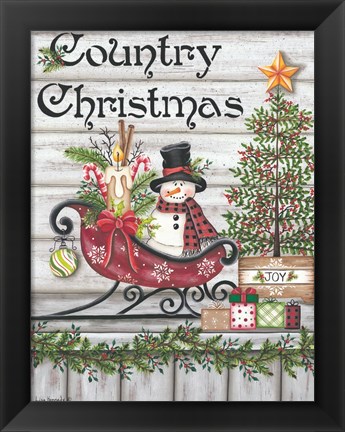 Framed Country Christmas Print