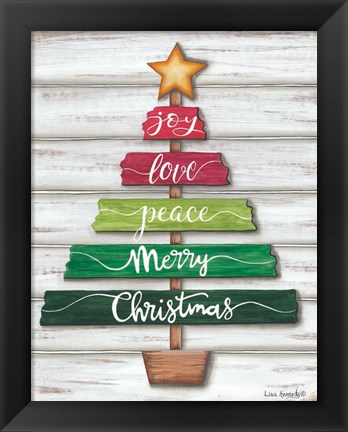 Framed Traditional Christmas Tree Print
