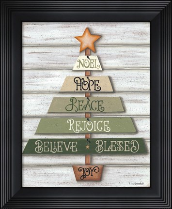 Framed Farmhouse Green Tree Print