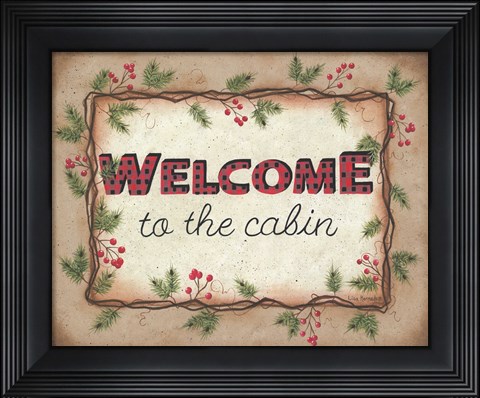 Framed Welcome to the Cabin Print