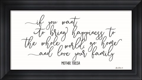 Framed Love Your Family Print