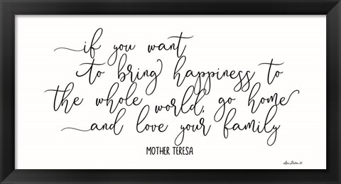 Framed Love Your Family Print