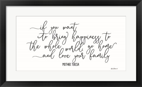 Framed Love Your Family Print