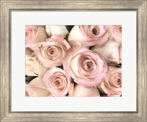 Framed Top View - Pink Roses Print