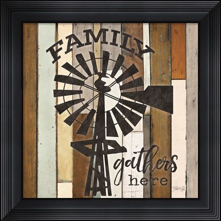 Framed Family Gathers Here Print