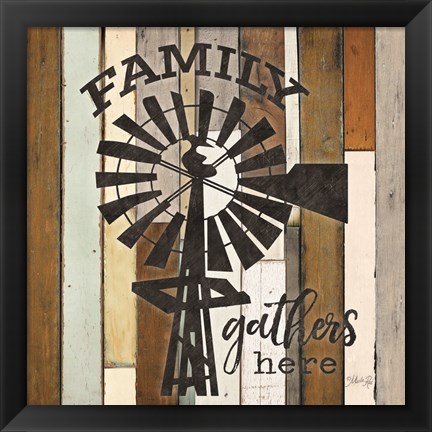 Framed Family Gathers Here Print