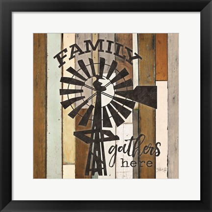 Framed Family Gathers Here Print