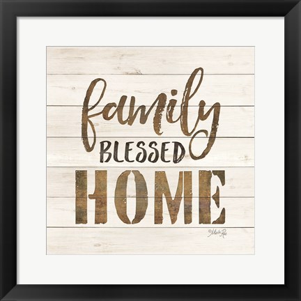 Framed Family Blessed Home Print