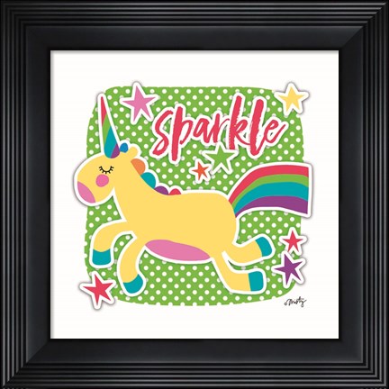 Framed Sparkle Unicorn Print