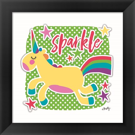 Framed Sparkle Unicorn Print