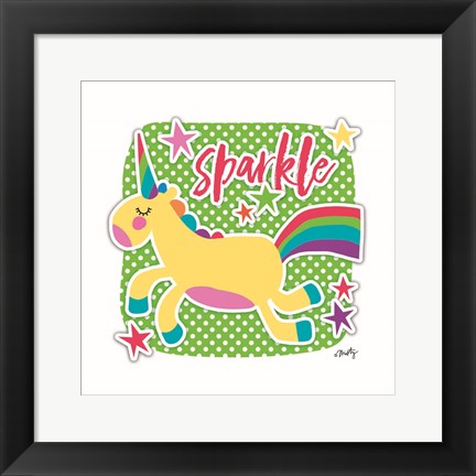 Framed Sparkle Unicorn Print