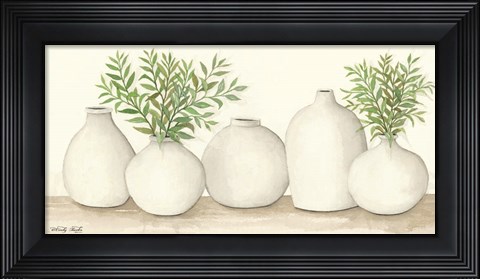 Framed Simplicity in White I Print