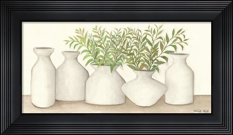 Framed Simplicity in White II Print