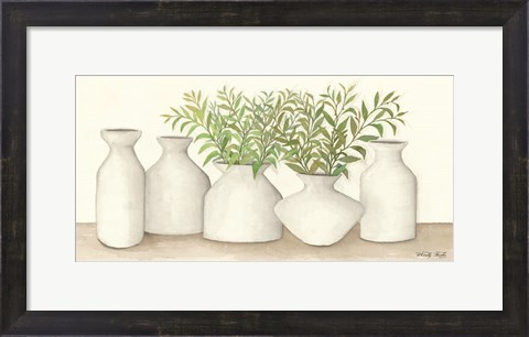Framed Simplicity in White II Print