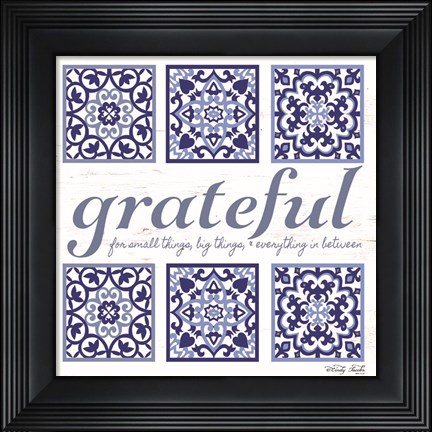 Framed Grateful Tile Print