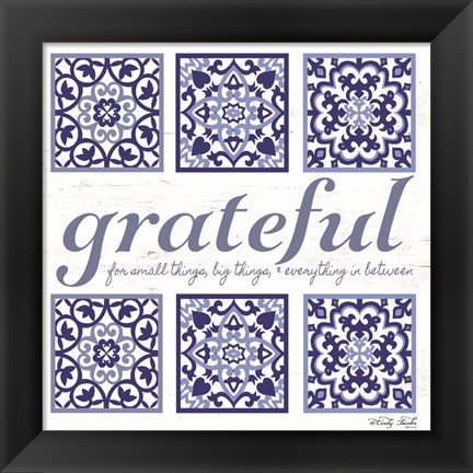 Framed Grateful Tile Print