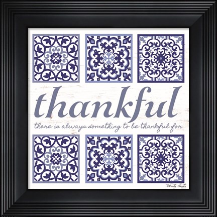 Framed Thankful Tile Print