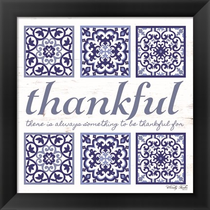 Framed Thankful Tile Print
