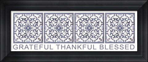Framed Grateful, Thankful, Blessed Print