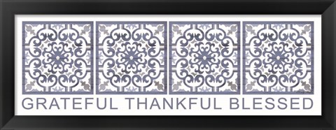 Framed Grateful, Thankful, Blessed Print