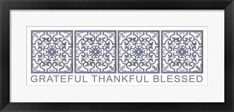 Framed Grateful, Thankful, Blessed Print
