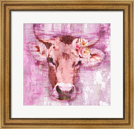 Framed La Vache Print