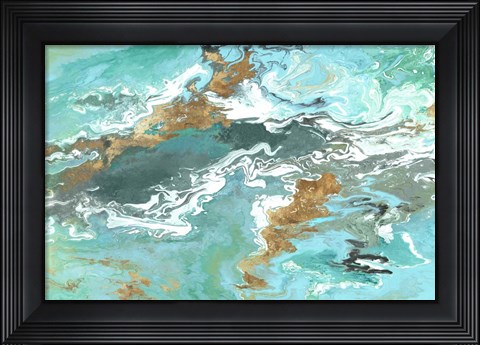 Framed Green Marble IV Print