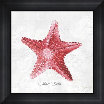 Framed Red Starfish Print