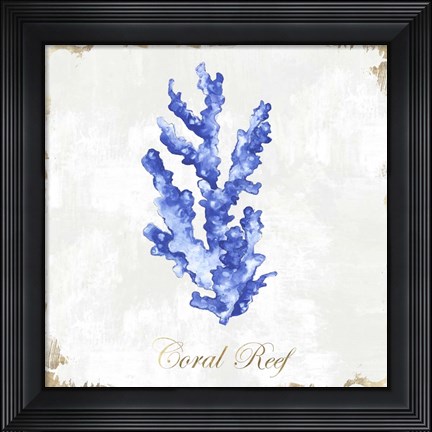 Framed Blue Sea Coral Print