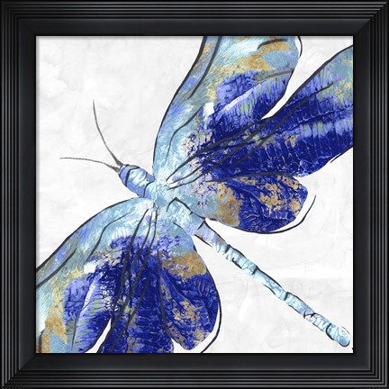 Framed Blue Dragonfly Print