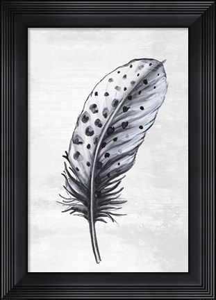 Framed Indigo Feather II Print