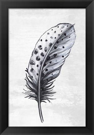 Framed Indigo Feather II Print