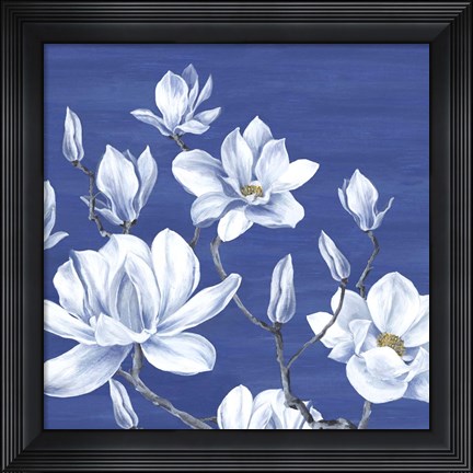 Framed Blooming Magnolias II Print