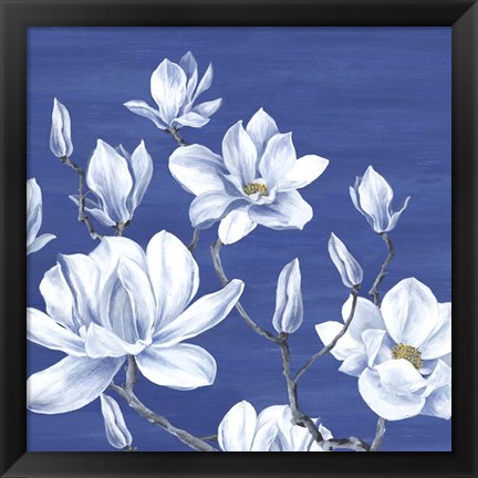 Framed Blooming Magnolias II Print