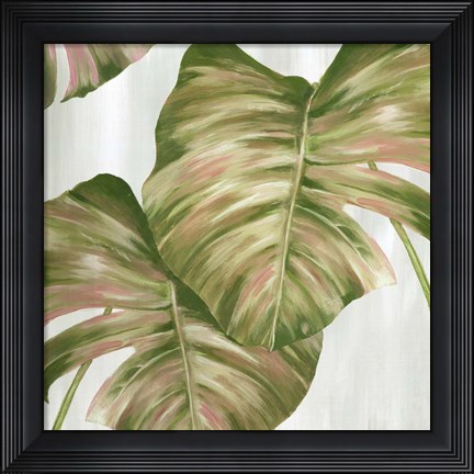 Framed Pink Leaves II Print
