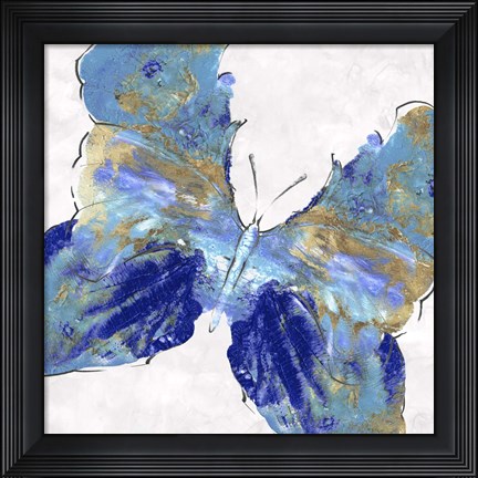 Framed Blue Butterfly Print