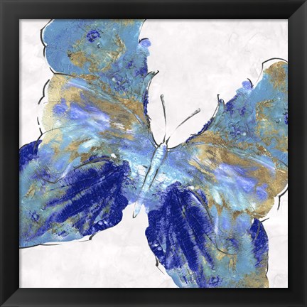 Framed Blue Butterfly Print