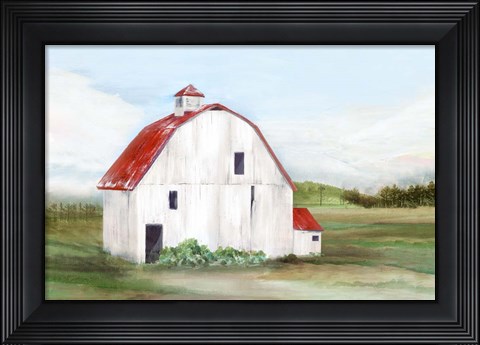 Framed Red Barn I Print