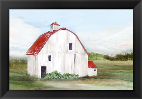 Framed Red Barn I Print