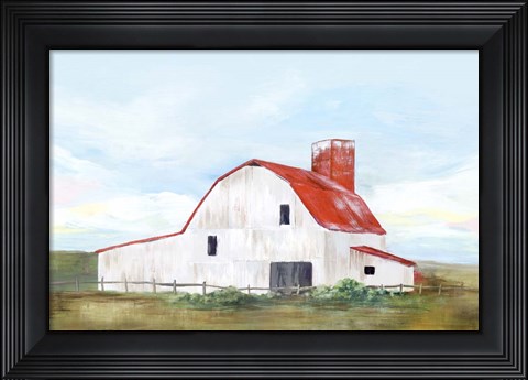 Framed Red Barn II Print