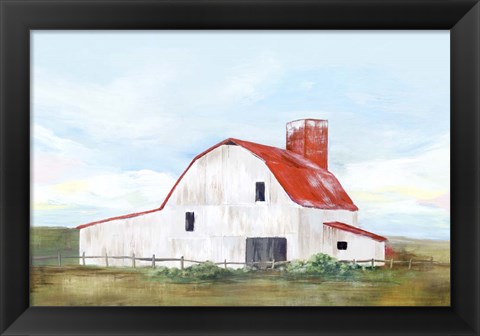 Framed Red Barn II Print