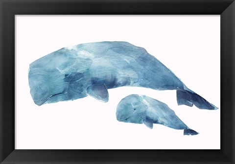 Framed Whale Baby Print