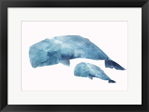 Framed Whale Baby Print