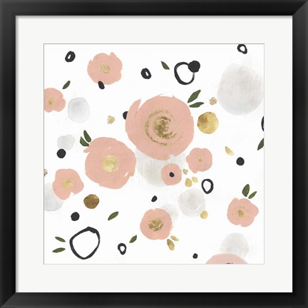 Framed Petal Drop I Print