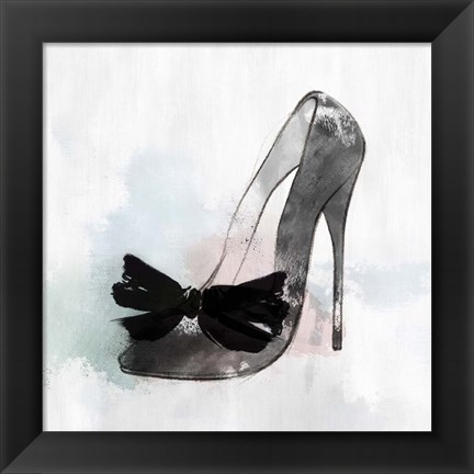 Framed Black Heel I Print