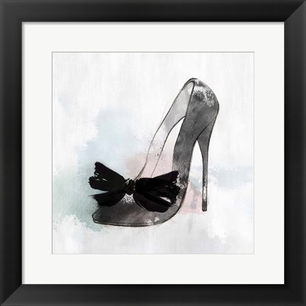 Framed Black Heel I Print